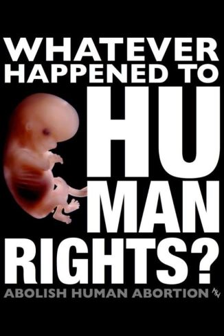 Deliberate abortion is murder and violation of a child's right to life.